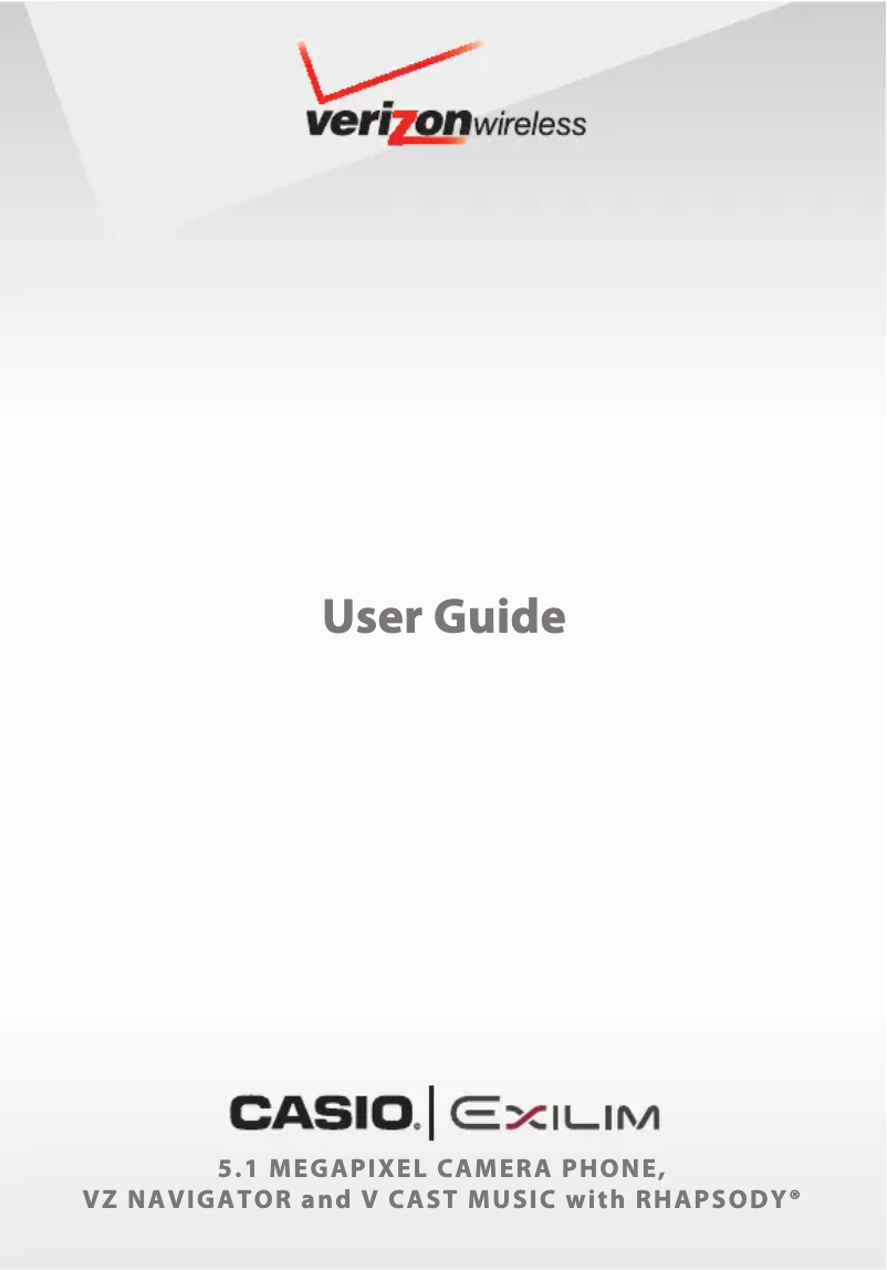 Image de la première page du manuel de l'appareil Exilim C721