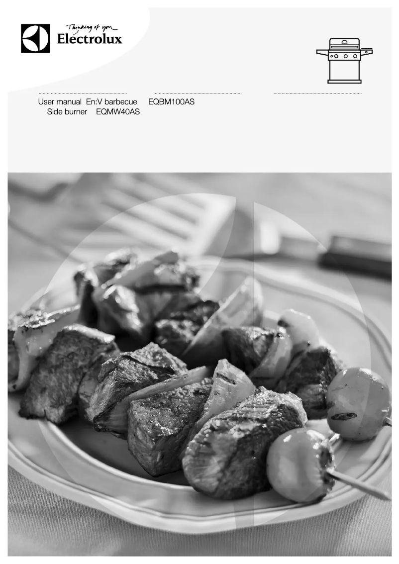 Page 1 de la notice Manuel utilisateur Electrolux EQMW40AS