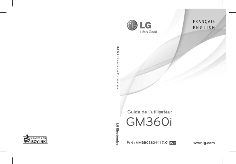 Page n°1 - Manuel utilisateur LG Cookie Snap GM360i