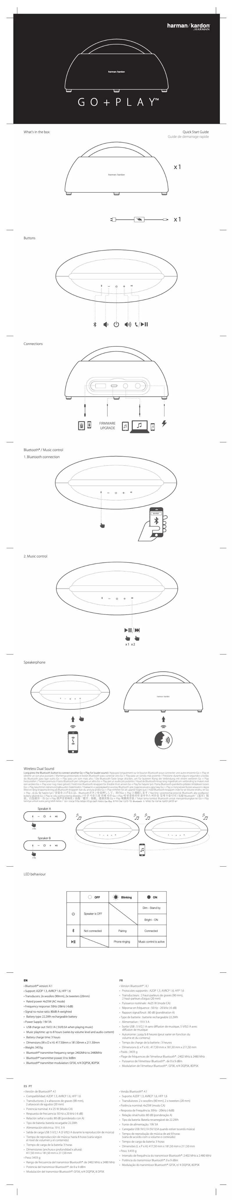 Page 1 de la notice Manuel utilisateur Harman Kardon Go+Play Mini