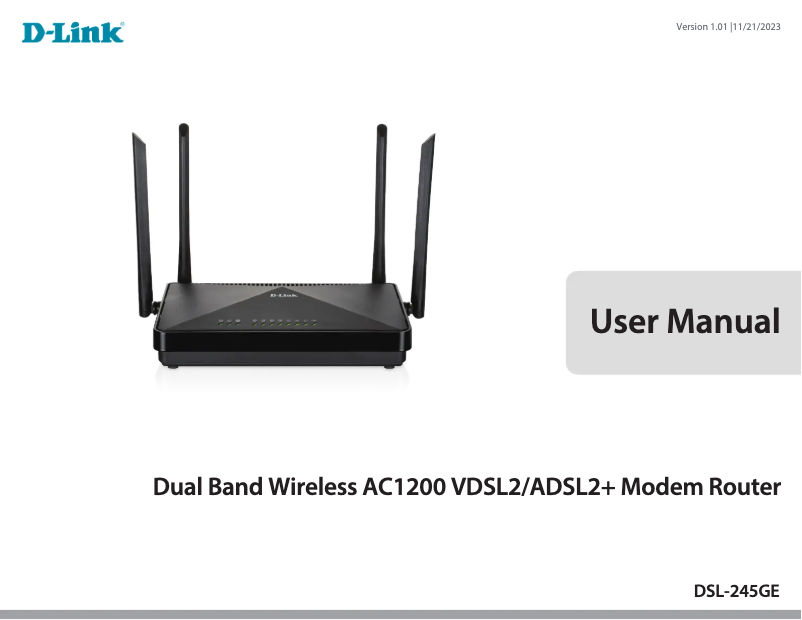 Image de la première page du manuel de l'appareil DSL-245GE