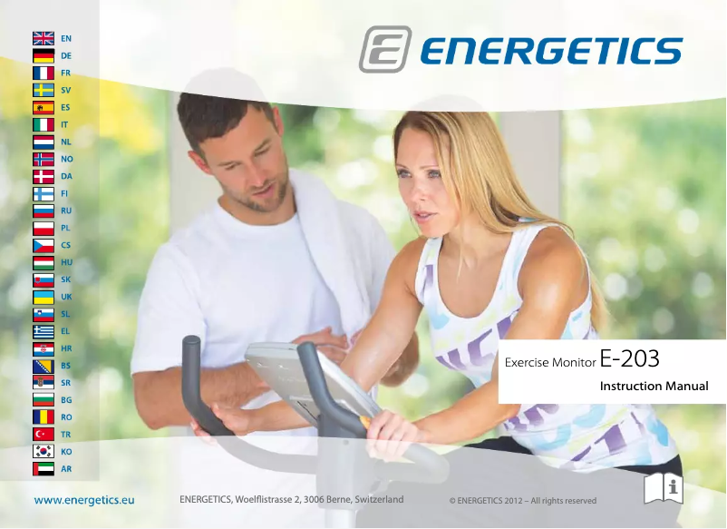 Page n°1 - Manuel utilisateur Energetics Exercise Monitor E-203