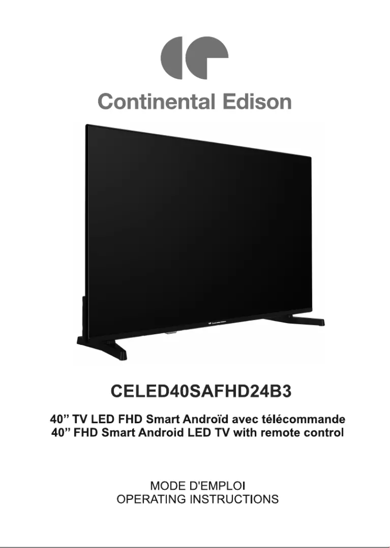 Image de la première page du manuel de l'appareil CELED40SAFHD24B3