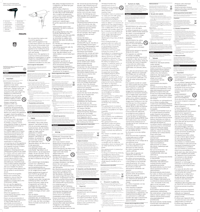 Image de la première page du manuel de l'appareil ThermoProtect HP8217