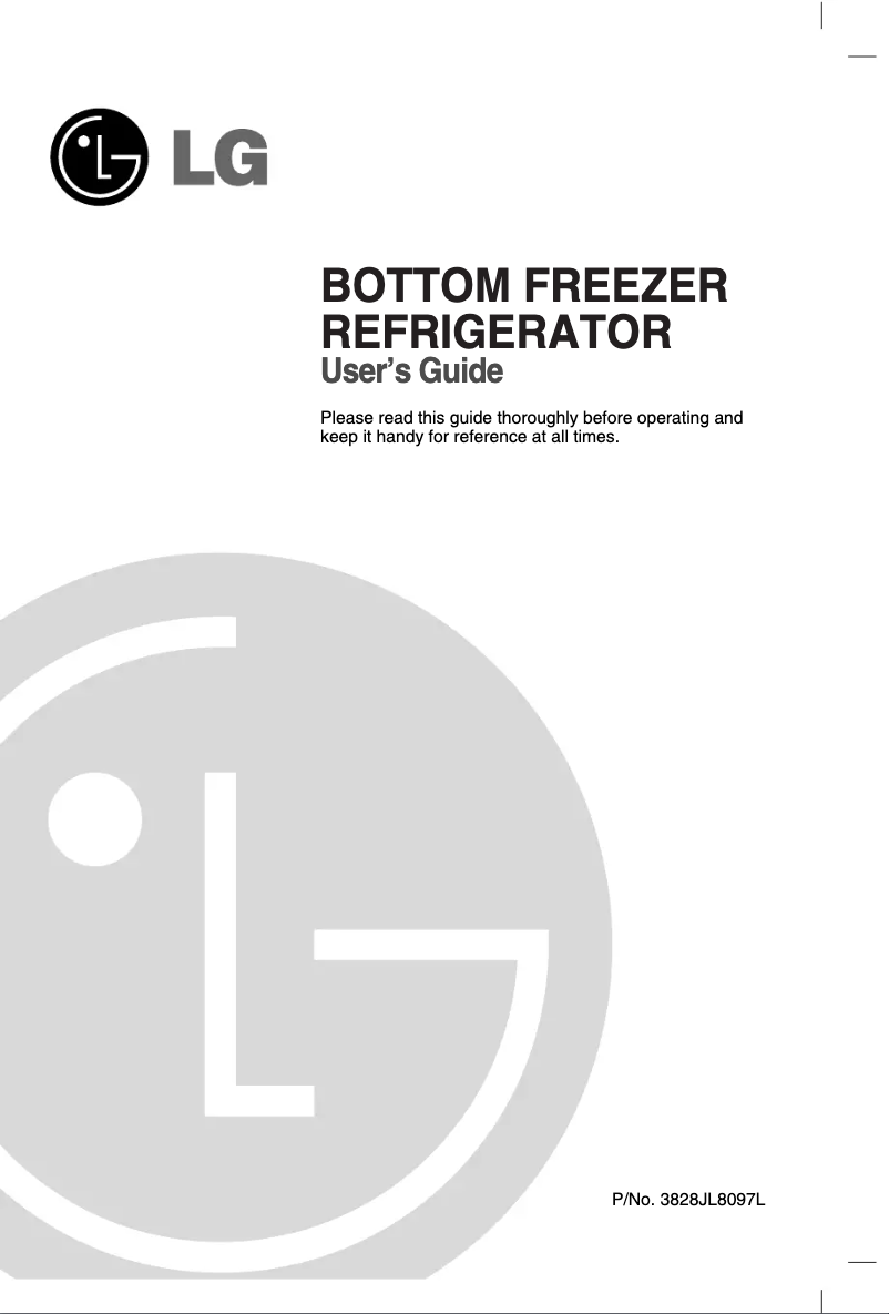 Page 1 de la notice Manuel utilisateur LG GR-L258STL