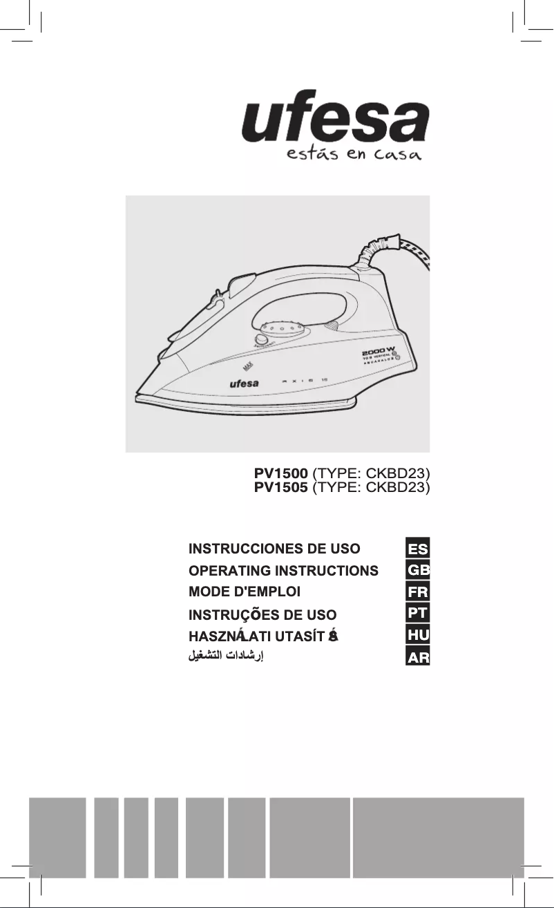 Página 1 del manual Manual de usuario Ufesa PV1505