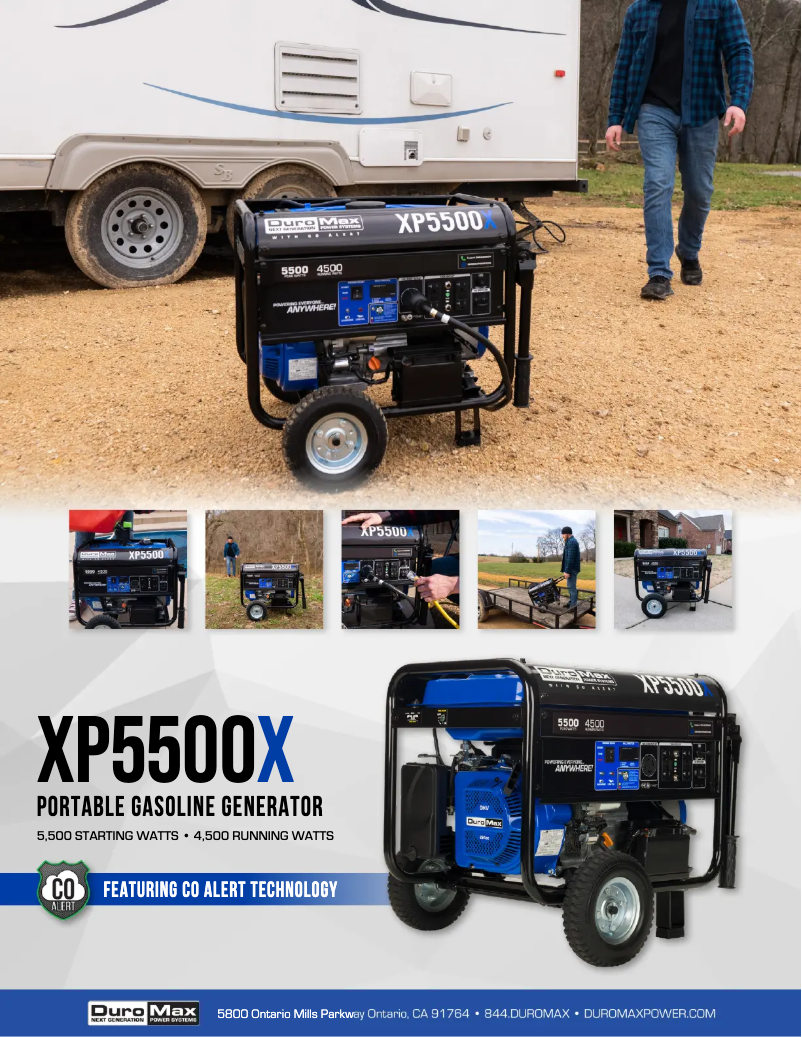 Page n°1 - Fiche technique DuroMax XP5500X