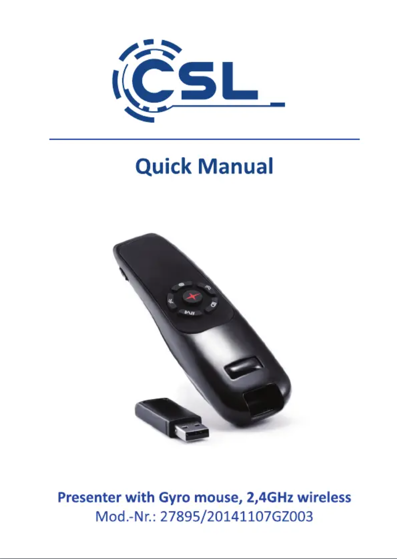 Page n°1 - Manuel utilisateur CSL 300665