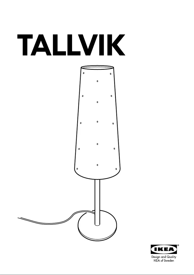 Imagen de la primera página del manual del dispositivo TALLVIK