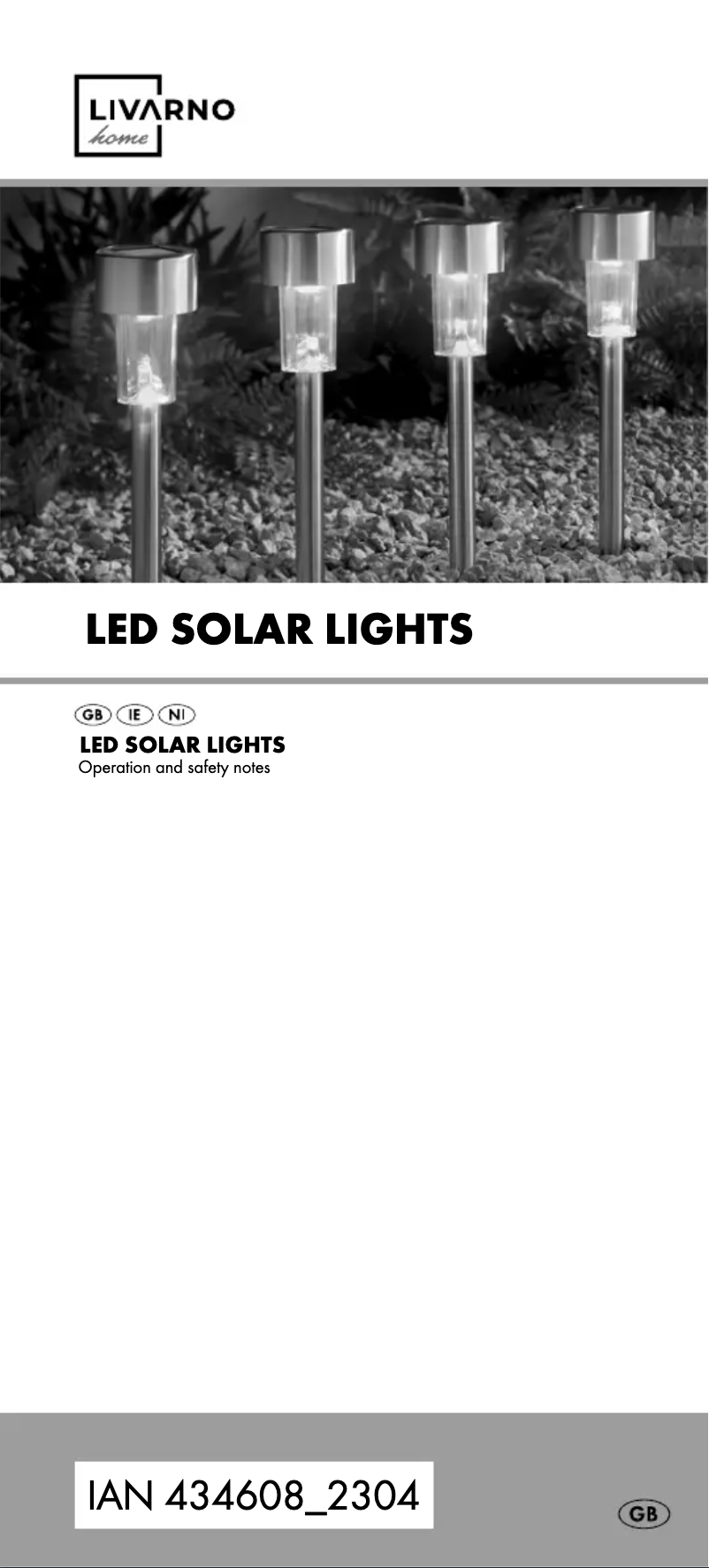 Page 1 de la notice Manuel utilisateur Livarno Lux IAN 434608