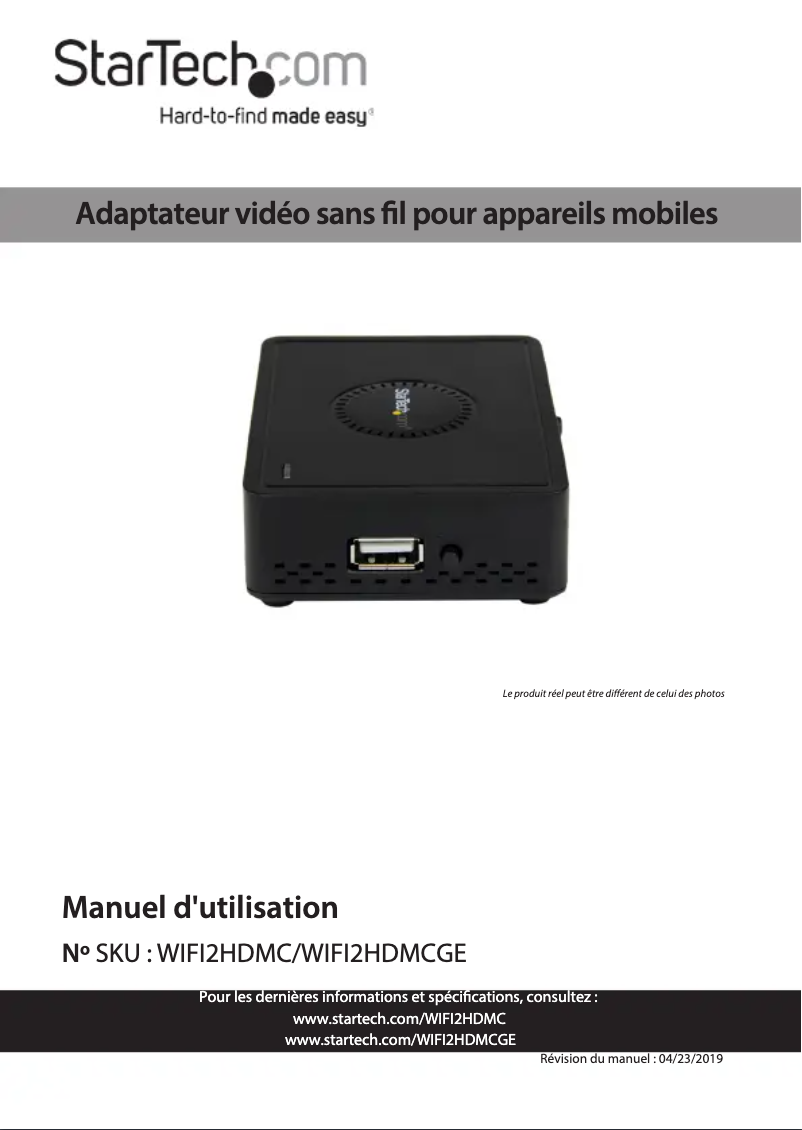 Image de la première page du manuel de l'appareil WIFI2HDMC
