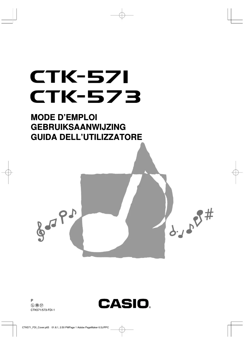 Image de la première page du manuel de l'appareil CTK-571