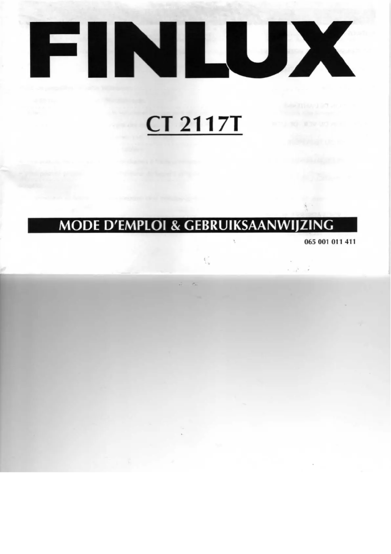 Image de la première page du manuel de l'appareil CT 2117 T