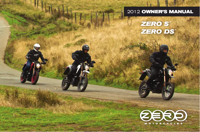Page 1 de la notice Manuel utilisateur Zero S (2012)