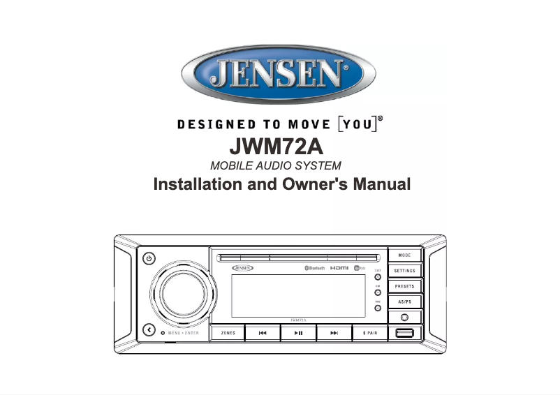 Imagen de la primera página del manual del dispositivo JWM72A