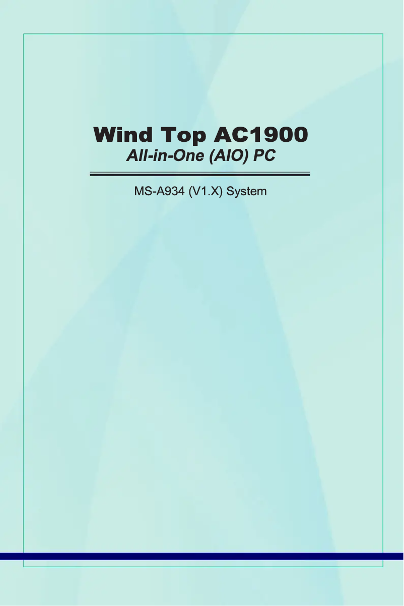 Page n°1 - Manuel utilisateur MSI Wind Top AC1900