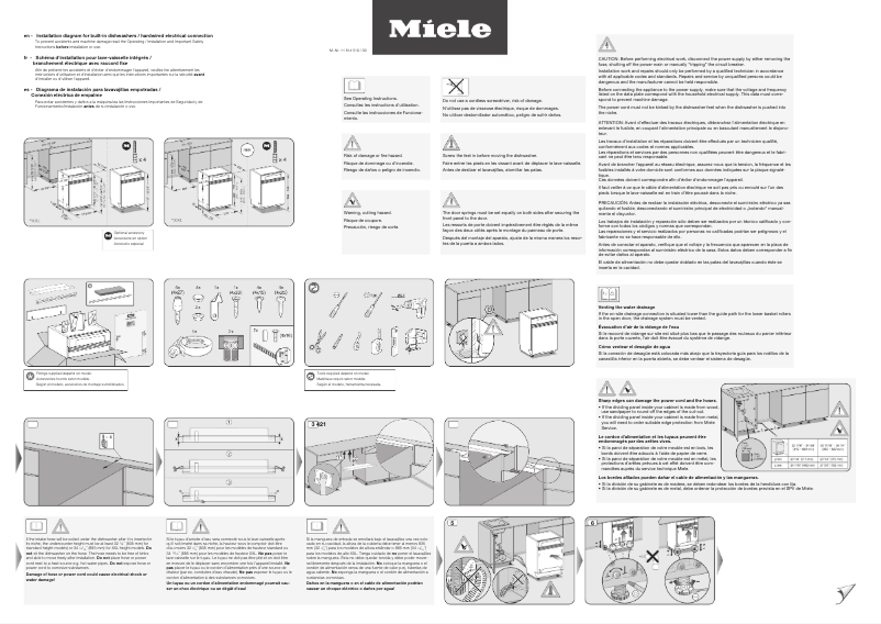 Page 1 de la notice Instructions / montage Miele G 7916 SCi AutoDos