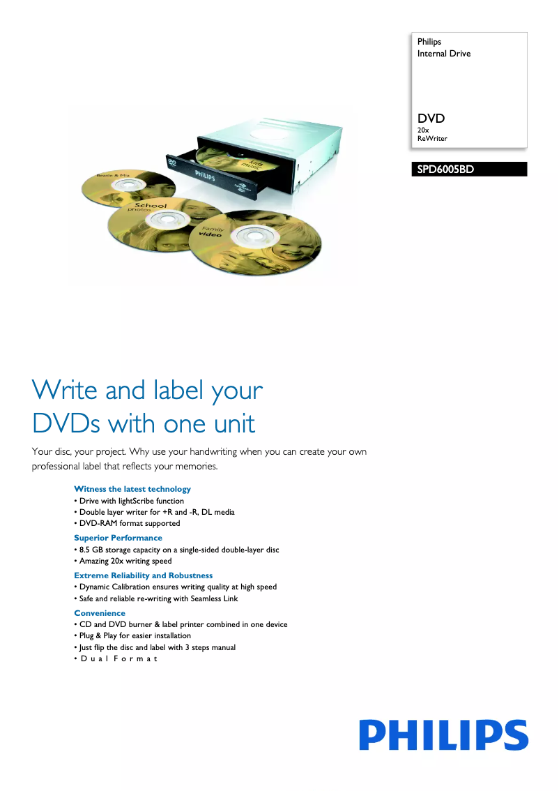 Image de la première page du manuel de l'appareil SPD6005BD