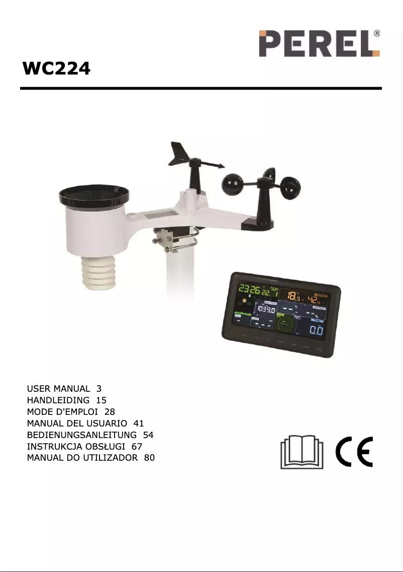 Page 1 de la notice Manuel utilisateur Perel WC224