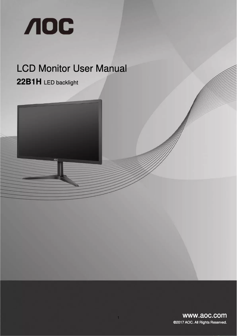 Page n°1 - Manuel utilisateur AOC 22B1H