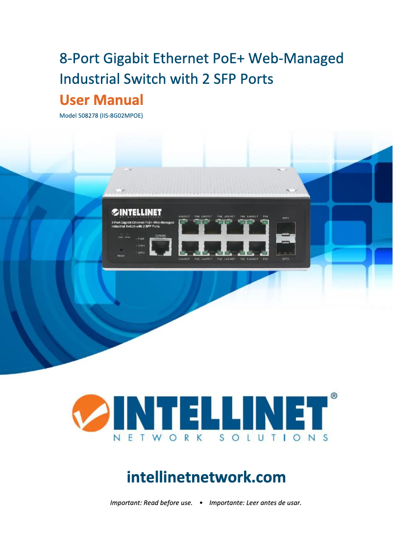 Page n°1 - Manuel utilisateur Intellinet 508278