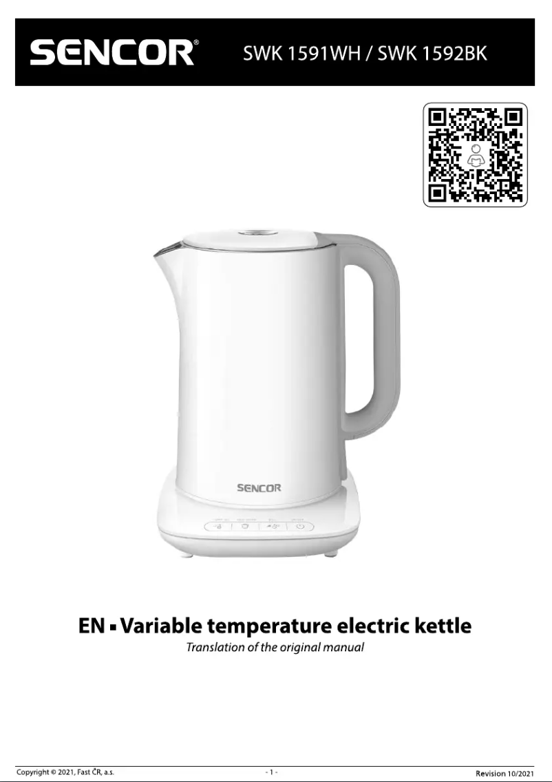 Image de la première page du manuel de l'appareil SWK 1592BK
