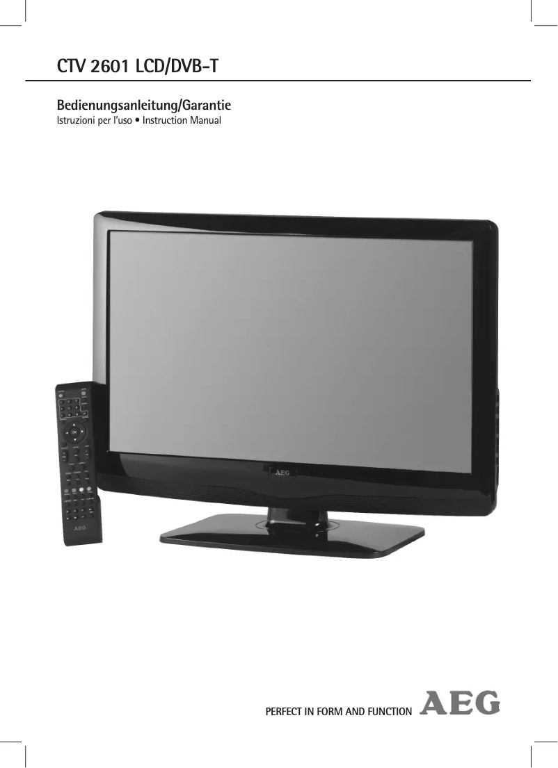 Image de la première page du manuel de l'appareil CTV 2601