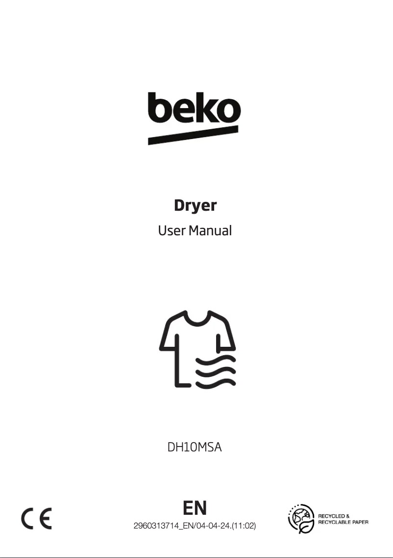 Page 1 de la notice Manuel utilisateur Beko DH10MSA