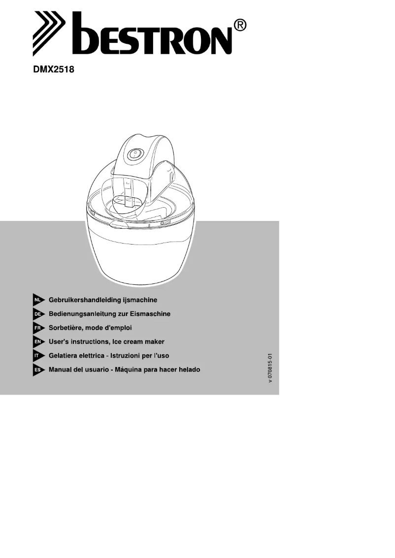 Page 1 de la notice Manuel utilisateur Bestron DMX2518