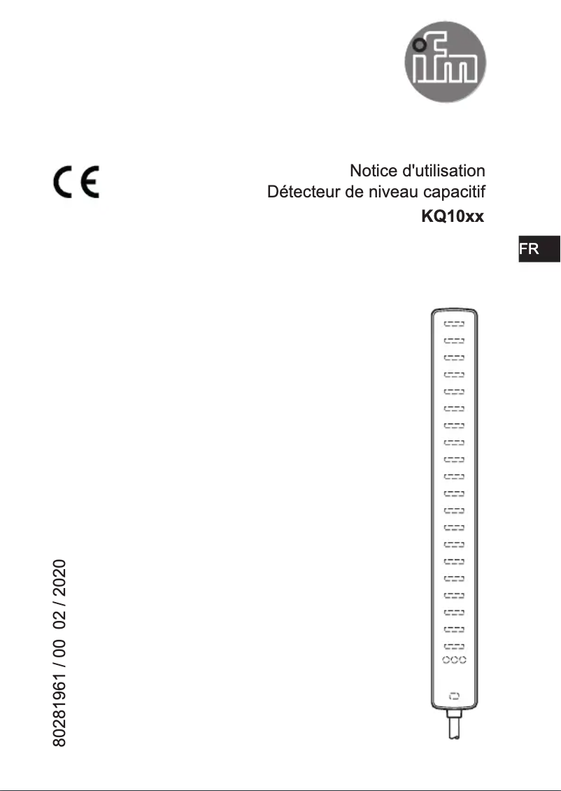 Page 1 de la notice Manuel utilisateur IFM KQ1001
