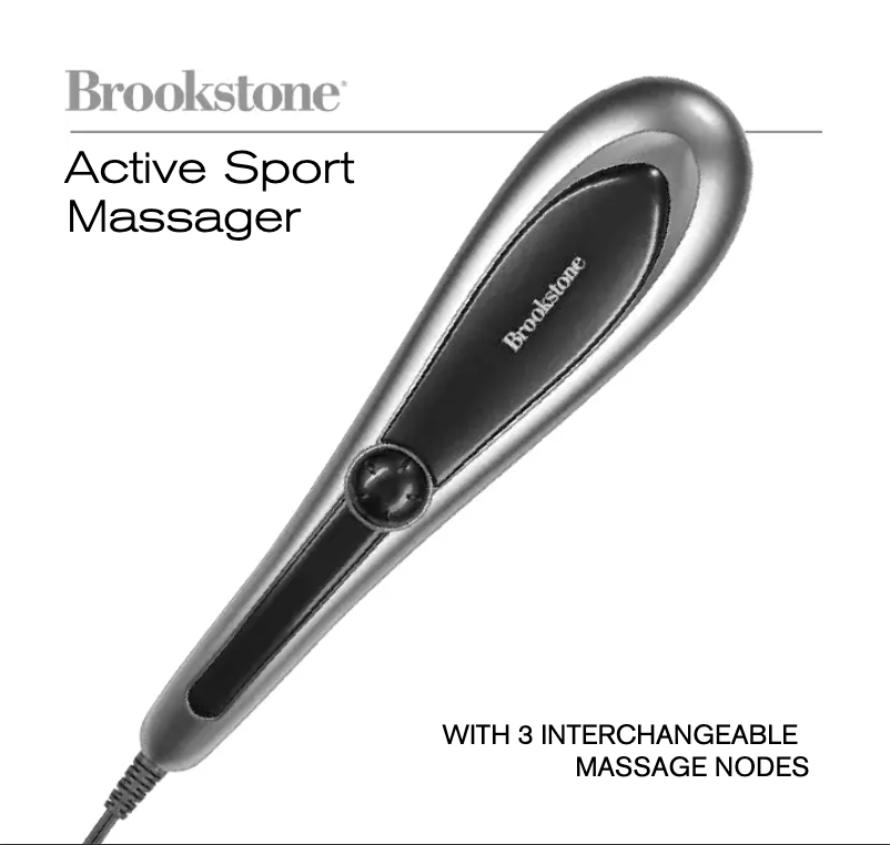 Page n°1 - Manuel utilisateur Brookstone Active Sport Massager