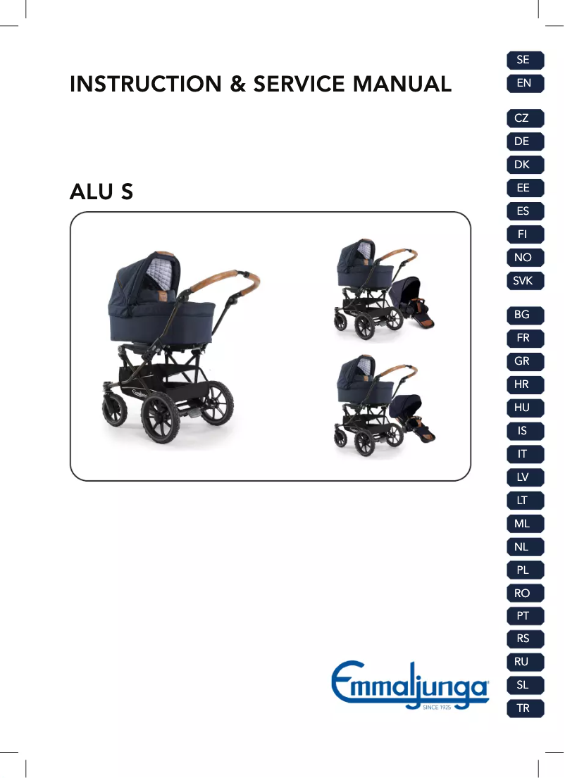Page 1 de la notice Manuel utilisateur Emmaljunga Alu S Air