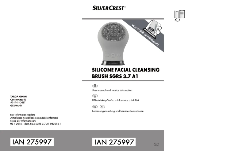 Page n°1 - Manuel utilisateur SilverCrest SGRS 3.7 A1