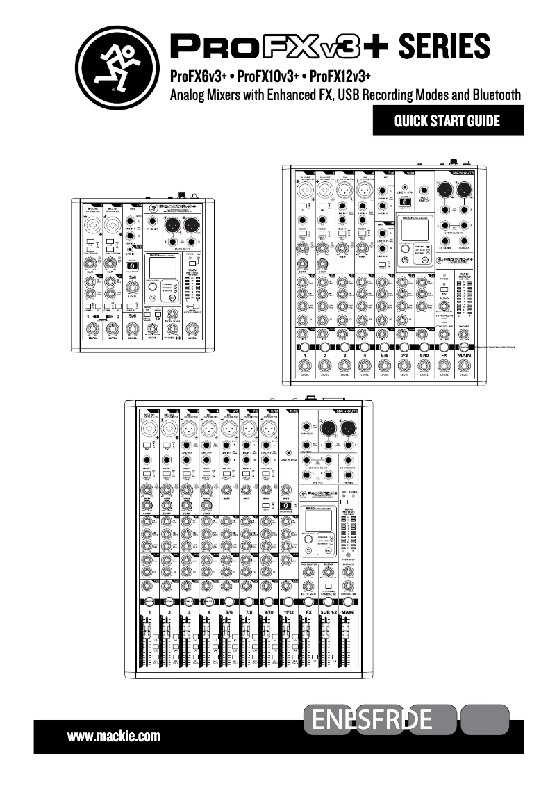 Image de la première page du manuel de l'appareil ProFX6v3