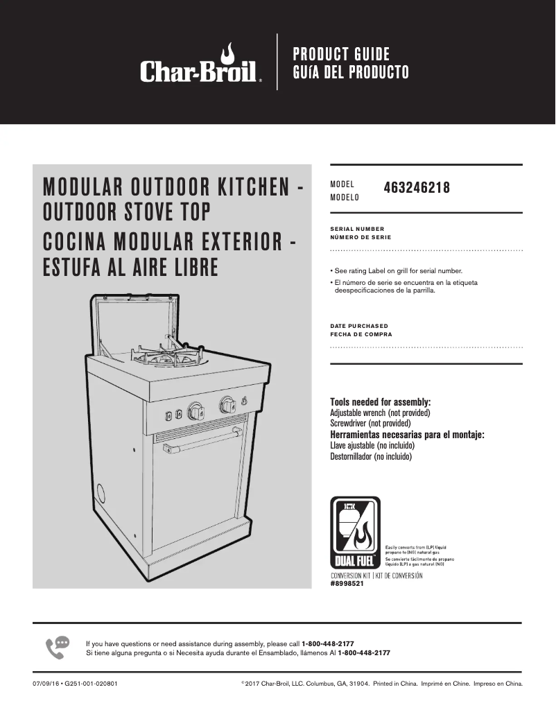 Page 1 de la notice Manuel utilisateur Char-Broil Medallion 463246218