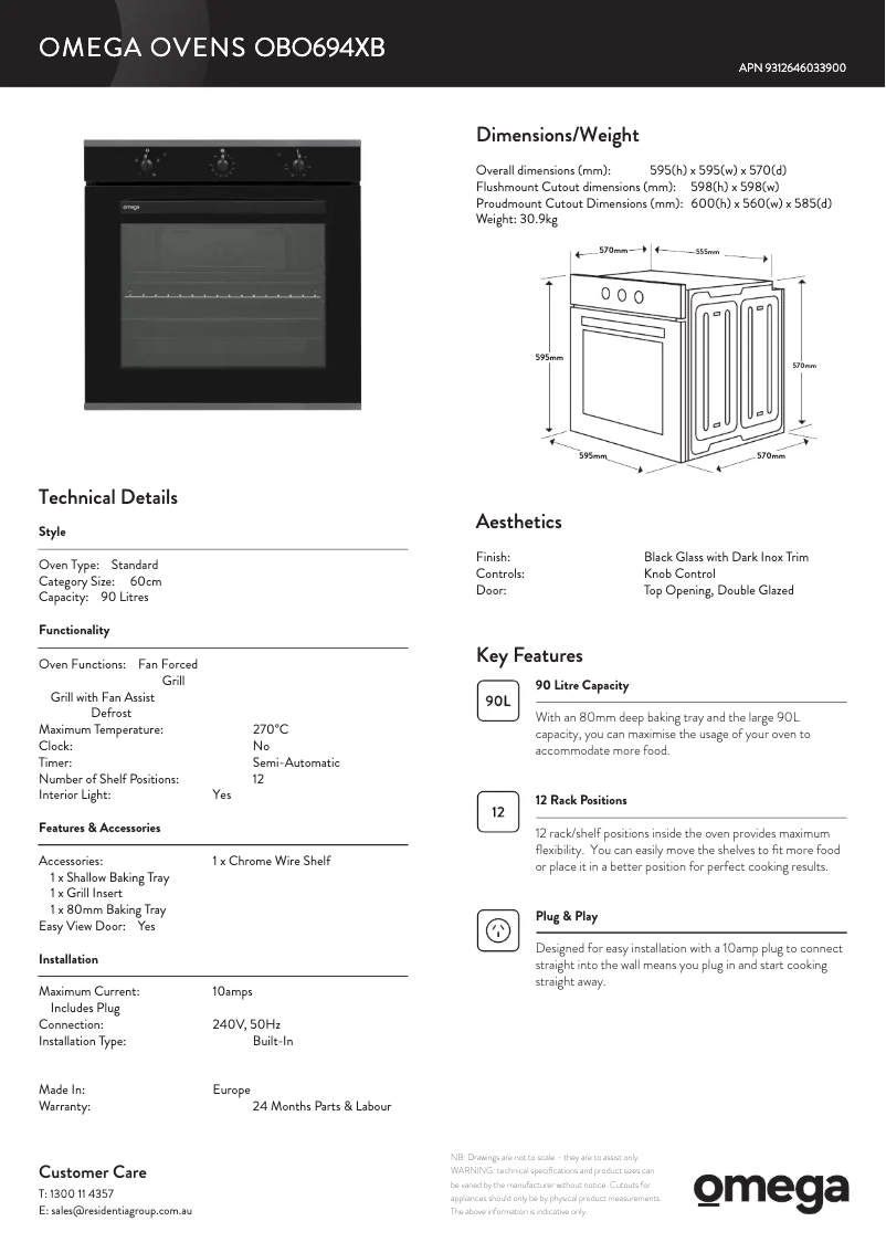 Image de la première page du manuel de l'appareil OBO674XB