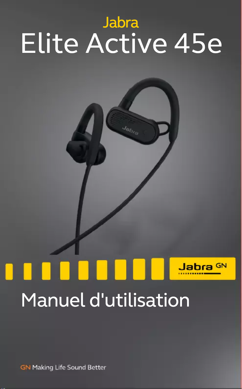 Page 1 de la notice Manuel utilisateur Jabra Elite Active 45e