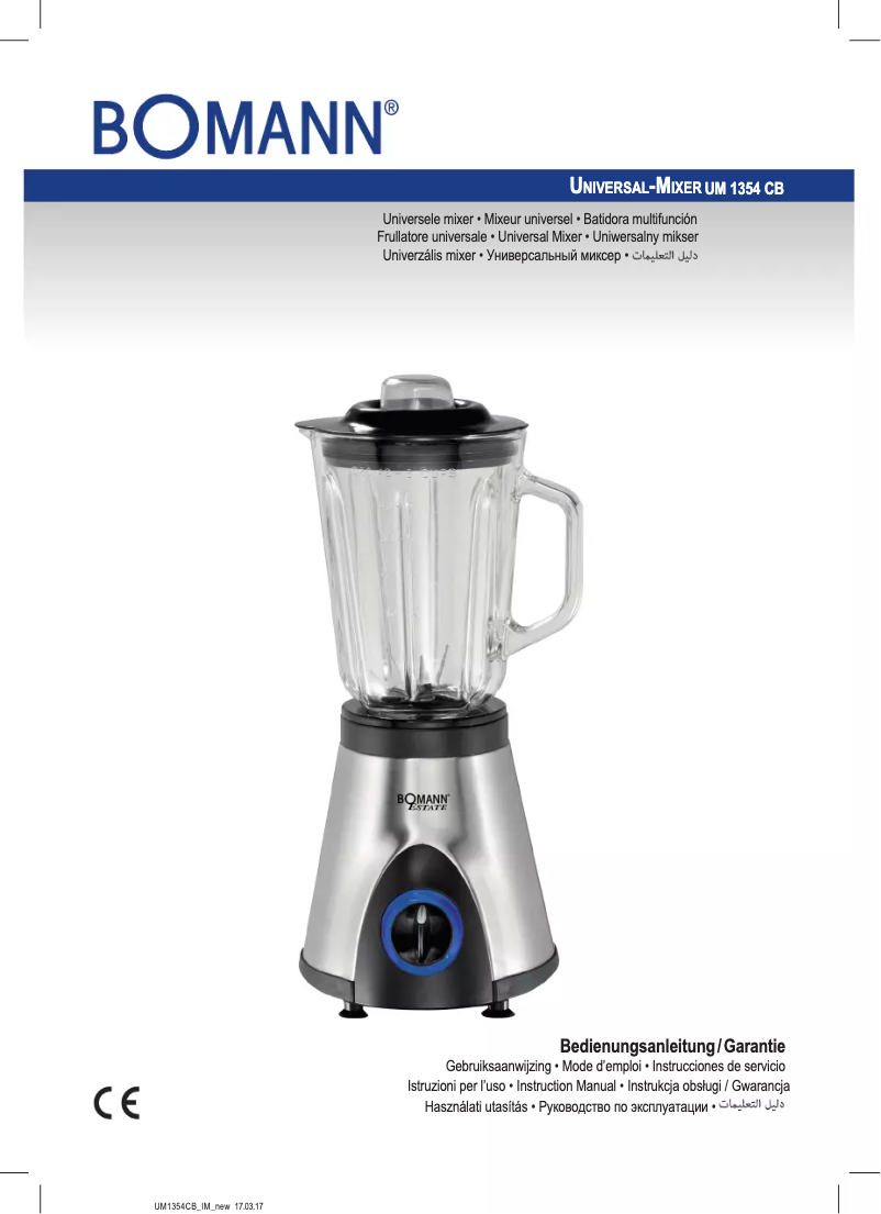 Page 1 de la notice Manuel utilisateur Bomann UM 1354 CB