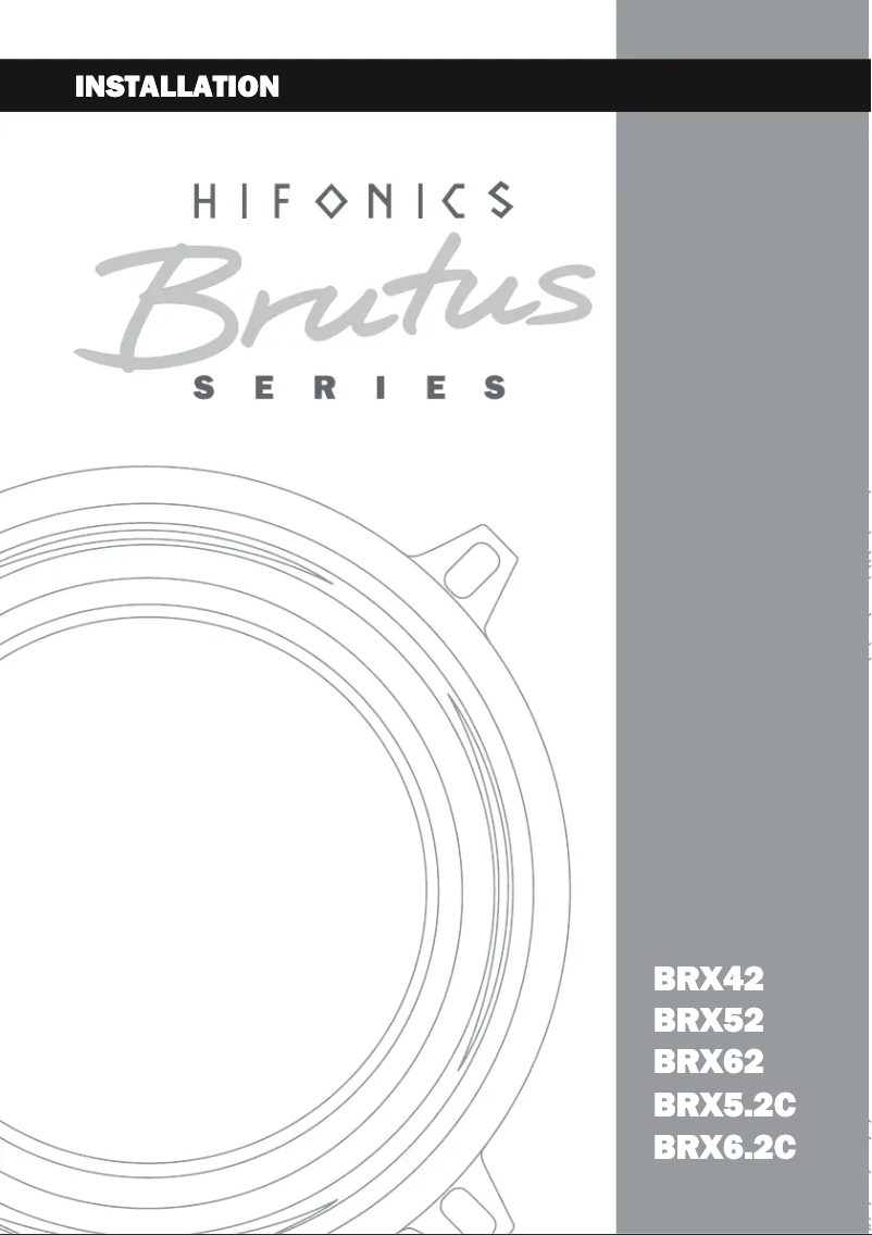 Page n°1 - Manuel utilisateur Hifonics Brutus BRX42