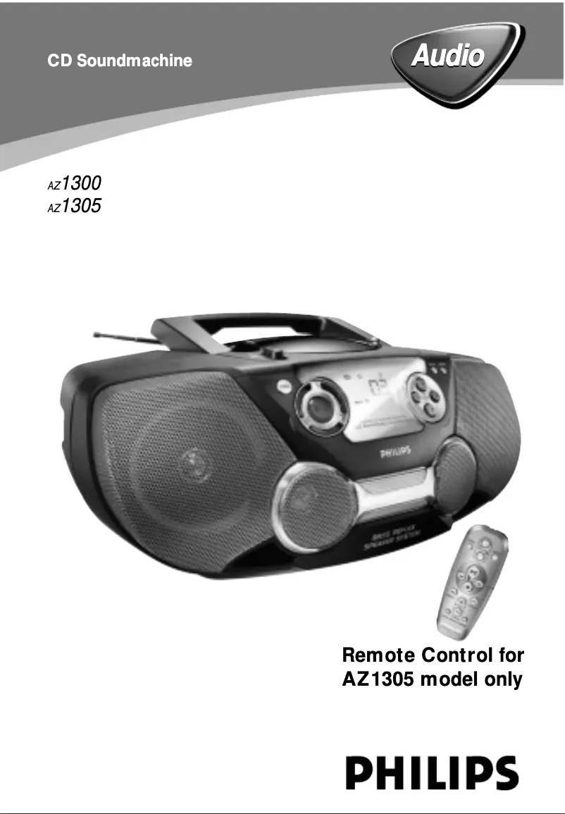 Page n°1 - Manuel utilisateur Philips AZ1300