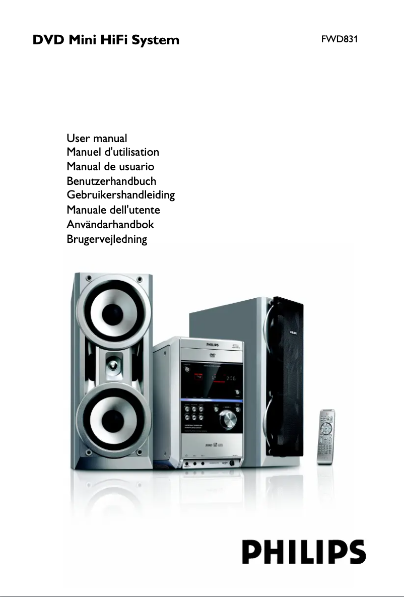 Page n°1 - Manuel utilisateur Philips FWD831