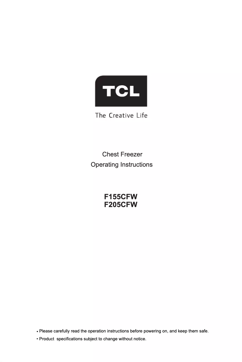 Page n°1 - Manuel utilisateur TCL F155CFW