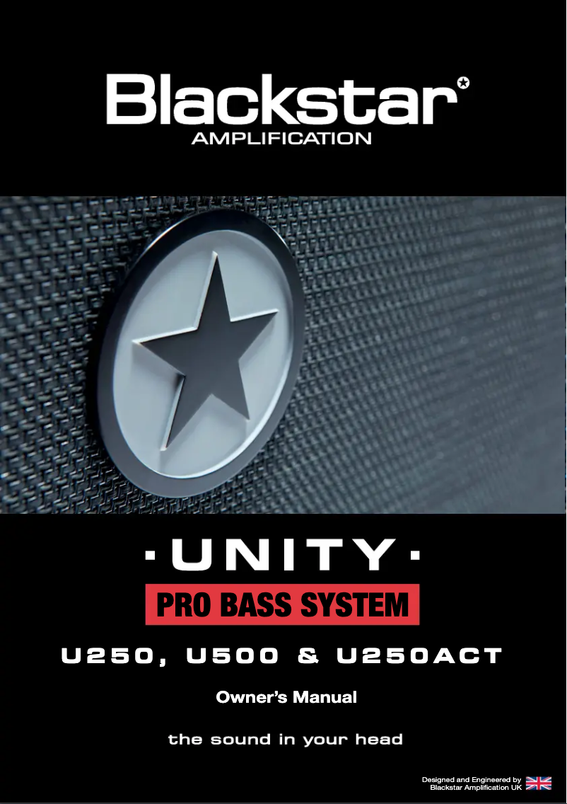 Page n°1 - Manuel utilisateur Blackstar Unity U500