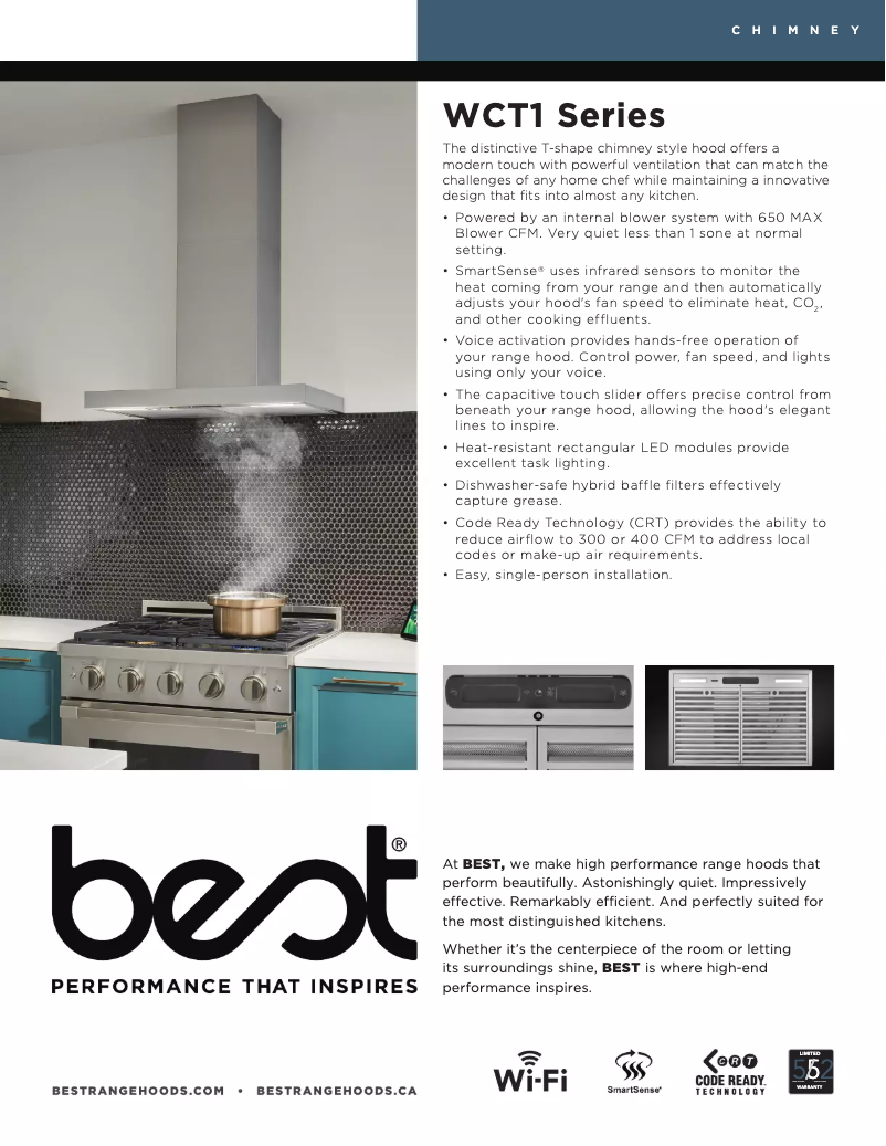 Página 1 del manual Ficha técnica Best WCT1306SS