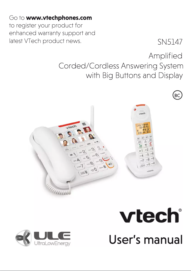 Página 1 del manual Manual de usuario Vtech SN5147