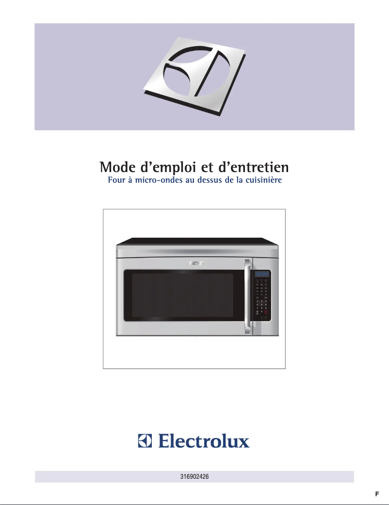 Page 1 de la notice Manuel utilisateur Electrolux EI30SM55JB
