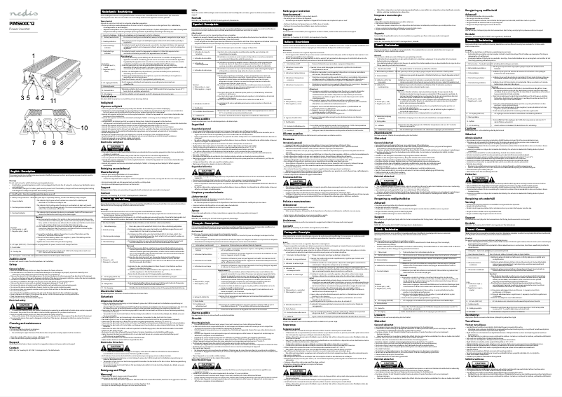 Page n°1 - Manuel utilisateur Nedis PIMS600C12