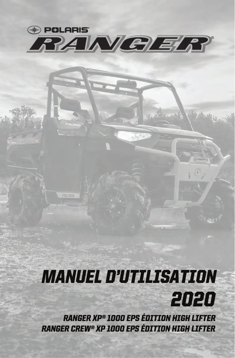 Page n°1 - Manuel utilisateur Polaris Ranger XP 1000 High Lifter (2020)