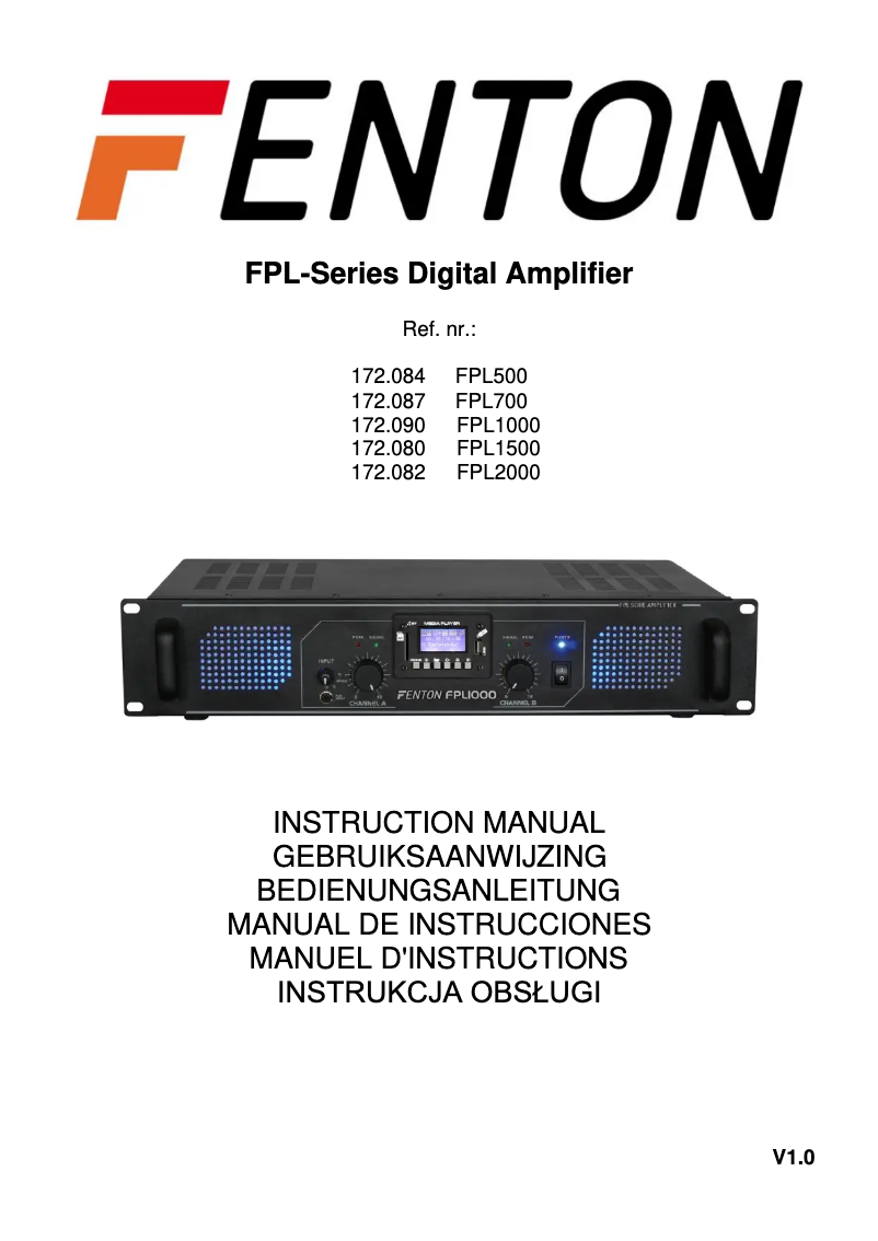 Image de la première page du manuel de l'appareil FPL2000