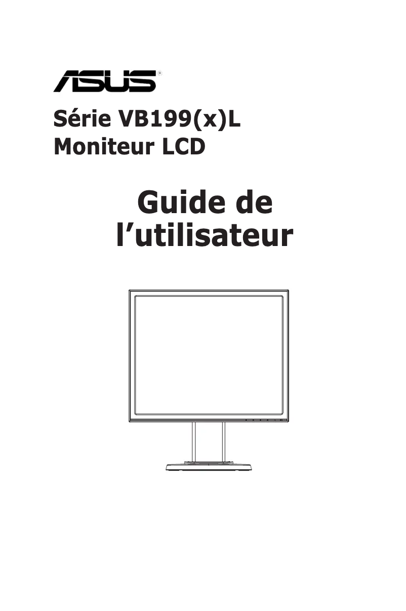 Page 1 de la notice Manuel utilisateur Asus VB199TL